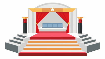 white stage background with gradient light empty room for display your product.