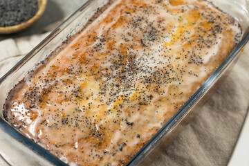 Homemade Baked Lemon Poppyseed Bread Loaf