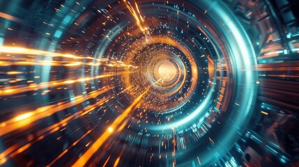 Large Particle Collider Action with Beams