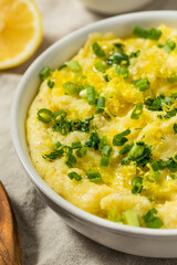 Greek Homemade Lemon Skordalia Potatoes with Olive Oil