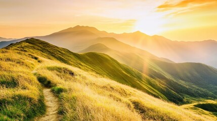 Sunrise Over Breathtaking Mountain Ranges
