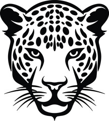 Black silhouette of jaguar head
