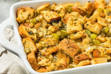 Homemade Thanksgiving Turkey Stuffing Dressing