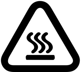 warning sign hot