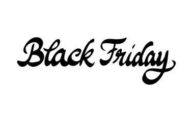 Black Friday Vintage Lettering. Shopping Sale Sign.  Brushpen Black font vector. Calligraphy script. Hand written typeface.