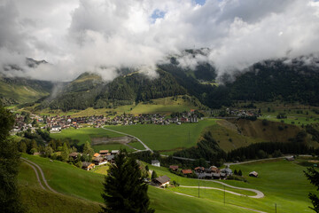 landscape in the morning with clouds