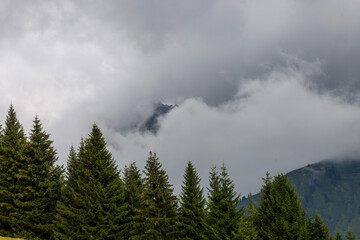 landscape in the morning with clouds
