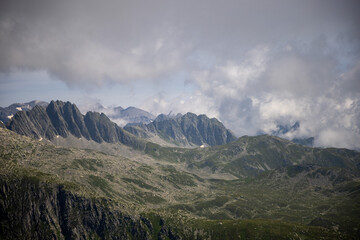 mountain landscape with clouds