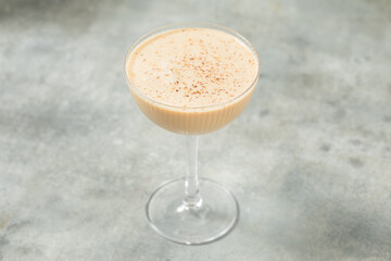 Refreshing Cold Boozy Brandy Alexander Cocktail