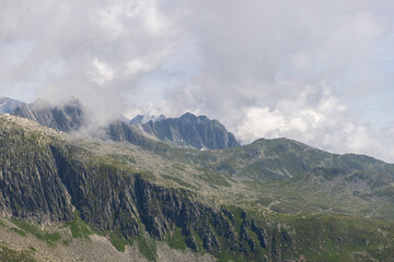 mountain landscape with clouds