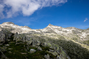 landscape with snow in the mountains 