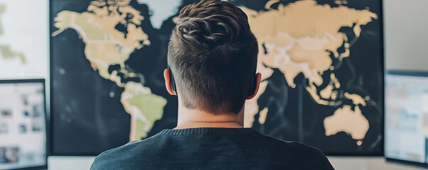 Startup founder holding a virtual meeting with global partners, planning international expansion