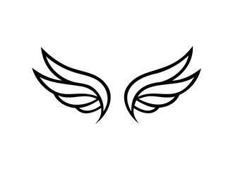 Obraz premium Elegant Wing Design Illustration: Minimalist Art for Logos and Branding