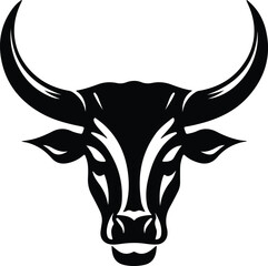 Black silhouette of longhorn head