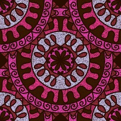 Abstract floral seamless retro flower pattern for fabrics and linens