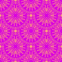 Abstract floral seamless retro flower pattern for fabrics and linens