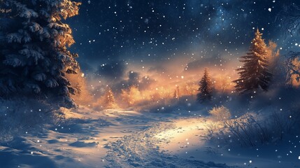 Illustration of night sky full of stars