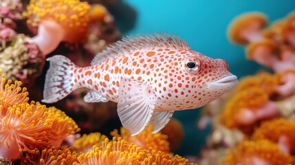 Colorful fish swimming among vibrant coral reefs.