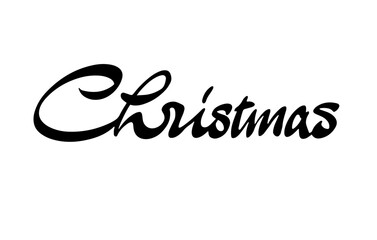 Christmas Hand Drawn Vintage Lettering. Brush Script Font. Calligraphy Expressive Modern Handwritten Typeface. Winter Promotion. Banner Design. Vector Illustration.