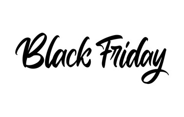 Black Friday Modern Sign Lettering. Shopping Sale Banner. Brushpen Black font vector. Calligraphy script. Hand written label.