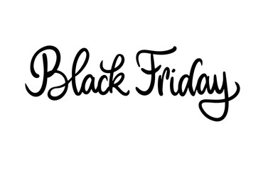 Black Friday Sale Bouncy Shopping Holiday Banner. Brushpen Black font vector. Calligraphy Lettering. Hand written label.