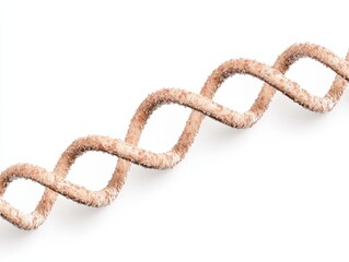 Obraz premium Twisted iron bar, white isolated background