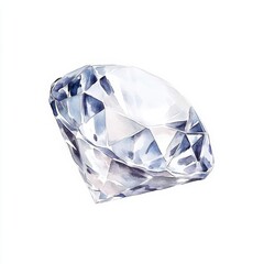 A sparkling diamond on a light background, symbolizing luxury and elegance.