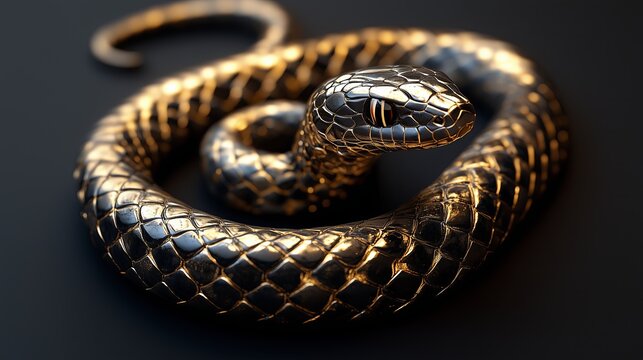 Illustration of snake as a logo of 2025 year