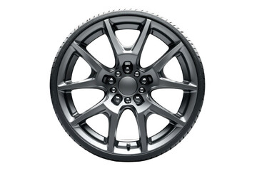 Obraz premium Grey Car Rim isolated on transparent background, png file, no background png file