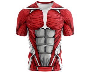 Vibrant red muscle t-shirt designs for fitness enthusiasts, perfect for showcasing strength and style during workouts.