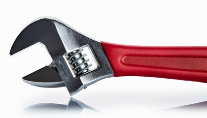 adjustable wrench isolated on white