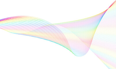 Colorful wave lines create a modern, futuristic background perfect for technology and creativity themes