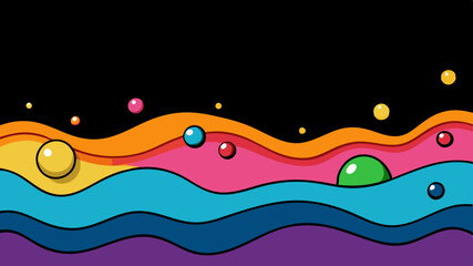 abstract colorful background with waves