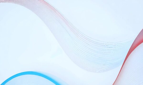 Abstract animation of blue and red waves flowing across a white background. The waves are delicate and ethereal, creating a sense of movement and energy.