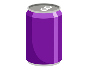  lank Soda Can. Aluminum soft drink can on white background