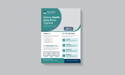 Medical healthcare flyer template design