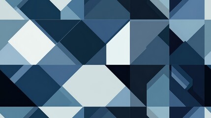 Obraz premium Abstract geometric pattern with shades of blue and white.