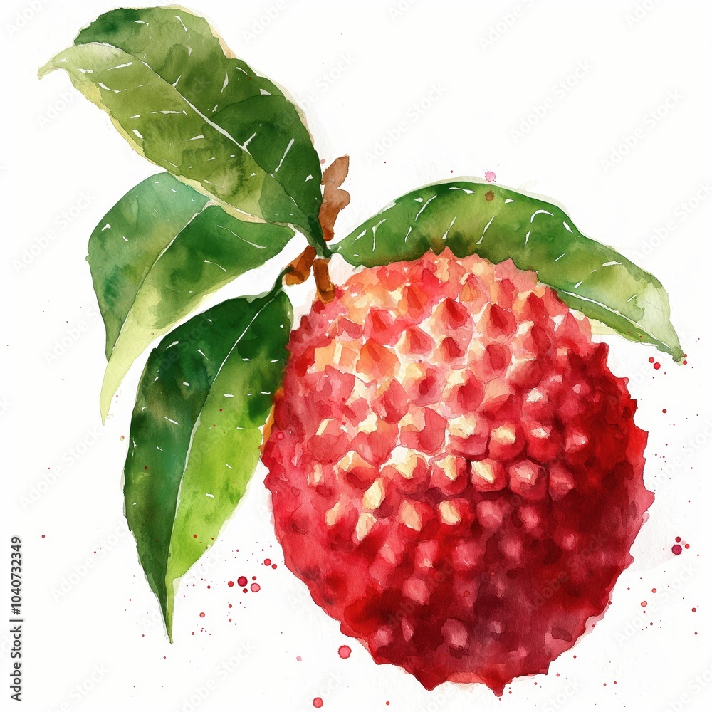 Canvas Prints Watercolor drawing of lychee