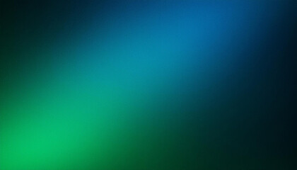 Fototapeta premium Dark green blue glowing grainy gradient background noise texture backdrop webpage header banner design