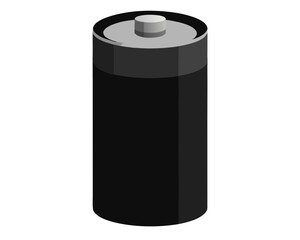 battery on white background vector art illustration