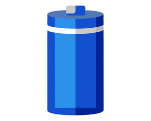 battery on white background vector art illustration