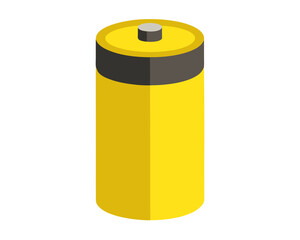 battery on white background vector art illustration