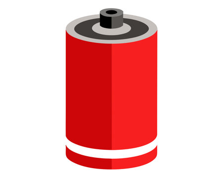 recommend clip art: battery on white background vector art illustration