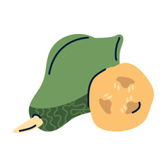 Vector image of a pumpkin icon with a white background