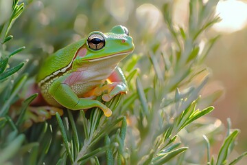 frog on the grass