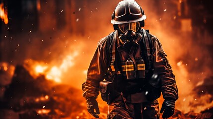 Brave firefighters combat fierce flames in a dramatic rescue operation