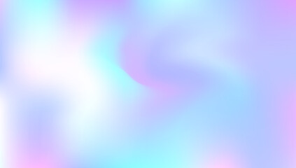 Holographic Gradient. Hologram Texture. Pearlescent Texture. Neon Holography Template. Blue Soft Background. Plastic Flyer. Shiny Shapes. Minimal Light. Pink Holographic Gradient