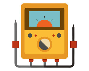The electric device an ohmmeter isolated on a white background