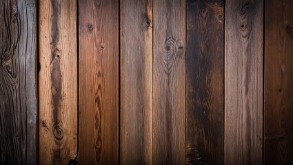 Obraz premium Rustic dark brown wood board background 