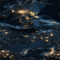 Fototapeta premium The image shows a night view of the Earth from the International Space Station. The view shows parts of Europe and Asia, as well as the Mediterranean Sea and the Black Sea.
